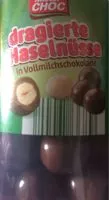 Mängden socker i MisterCHOC Dragierte Haselnüsse