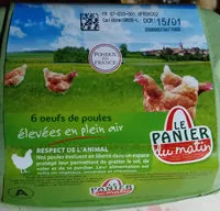 Mängden socker i 6 oeufs de poules élevées en plein air
