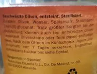 Mängden socker i Olives noires dénoyautées