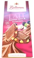 Mängden socker i Lait Raisins secs & Noisettes