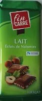 Mängden socker i Chocolat au lait - 12% éclats de noisettes
