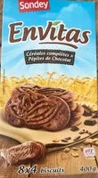 Mängden socker i Envitas Céréales complètes et pépites de chocolat