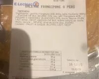 Mängden socker i Galette Frangipane