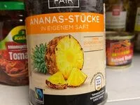 Mängden socker i Ananas-Stücke in eigenem Saft