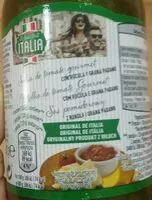 Mängden socker i Salsa de tomate gourmet con rúcula y grana padano