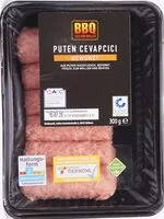 Mängden socker i Puten Cevapcici, gewürzt
