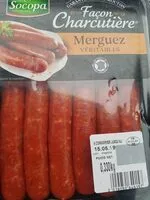 Mängden socker i Socopa façon charcutière, merguez veritable