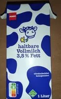Mängden socker i haltbare Vollmilch 3,5% Fett
