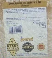 Mängden socker i Grana padano riserva