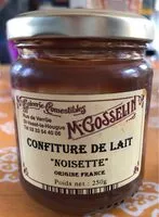 Mängden socker i Confiture de lait "noisette"