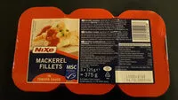 Mängden socker i Mackerel Fillets in Tomato Sauce
