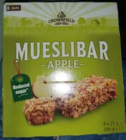 Mängden socker i Müsli-Riegel Apfel/Schoko