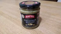 Mängden socker i Batts Wholegrain mustard 200g