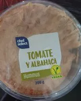 Mängden socker i Hummus con tomate y albahaca
