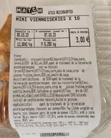 Mängden socker i Mini viennoiseries x 10