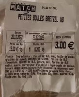 Mängden socker i Petites boules bretzel