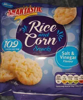 Mängden socker i Snaktastic Rice and Corn snacks - salt and vinegar
