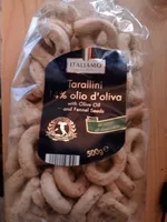 Mängden socker i Tarallini 14% olio d'oliva