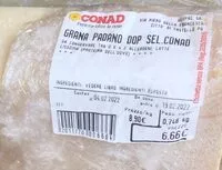 Mängden socker i Grana Padano