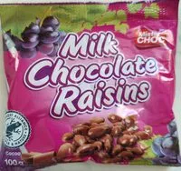 Mängden socker i šokoladinės razinos