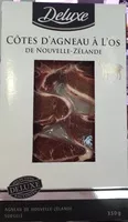 Mängden socker i Côtes d'agneau à l'os de Nouvelle-Zélande surgelées