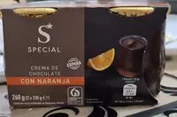 Mängden socker i Crema de chocolate con naranja