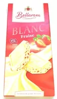 Mängden socker i Chocolat blanc avec 3.6% crisp fraise