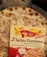 Mängden socker i 2 Tartes Flambées Gratinées à l'Emmental