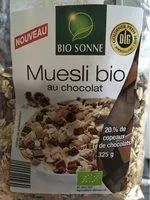 Mängden socker i Muesli bio chocolat