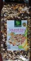 Mängden socker i Muesli bio aux fruits séchés