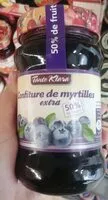 Mängden socker i Confiture de myrtille