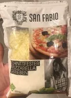 Mängden socker i Mozzarella gerieben
