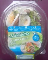 Mängden socker i Crudités Thon Oeuf Sauce cocktail