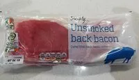 Mängden socker i Unsmocked back bacon