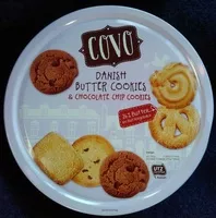 Mängden socker i Danish Butter Cookies & Chocolate Chip Cookies