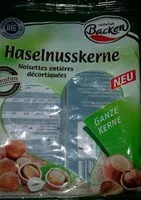 Mängden socker i Haselnusskerne ganz