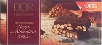 Mängden socker i Turrón chocolate negro con almendras