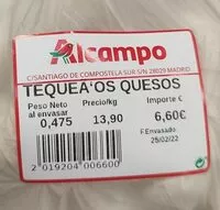 Mängden socker i Tequeños queso amarillo