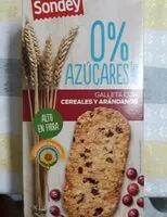 Mängden socker i Galletas con cereales y arándanos