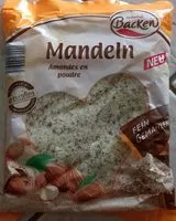 Mängden socker i Mandeln Fein Gemahlen (amandes en poudre)
