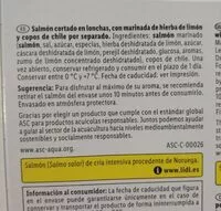 Mängden socker i Salmone affumicato con marinatura alla citronea