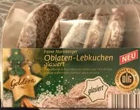 Mängden socker i Pain d'épices de Nuremberg sur oublies