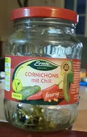Mängden socker i Glas Gurken Cornichons mit Chili
