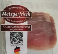 Mängden socker i Frühstücksschinken, Luftgetrocknet