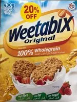 Mängden socker i Weetabix original 100% Wholegrain