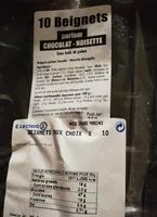 Mängden socker i Beignets chocolat-noisette