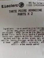 Mängden socker i Tarte poire Amandine