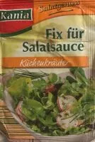 Mängden socker i Fix Für Salatsauce, Küchenkräuter