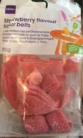 Mängden socker i Strawberry Flavour Sour Belts