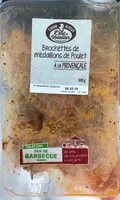 Mängden socker i Brochettes de medaillons de poulet à la provençale